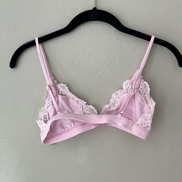 🌸SKIMS FITS EVERYBODY LACE TRIANGLE BRALETTE BRA CHERRY BLOSSOM TONAL S - Picture 6 of 6